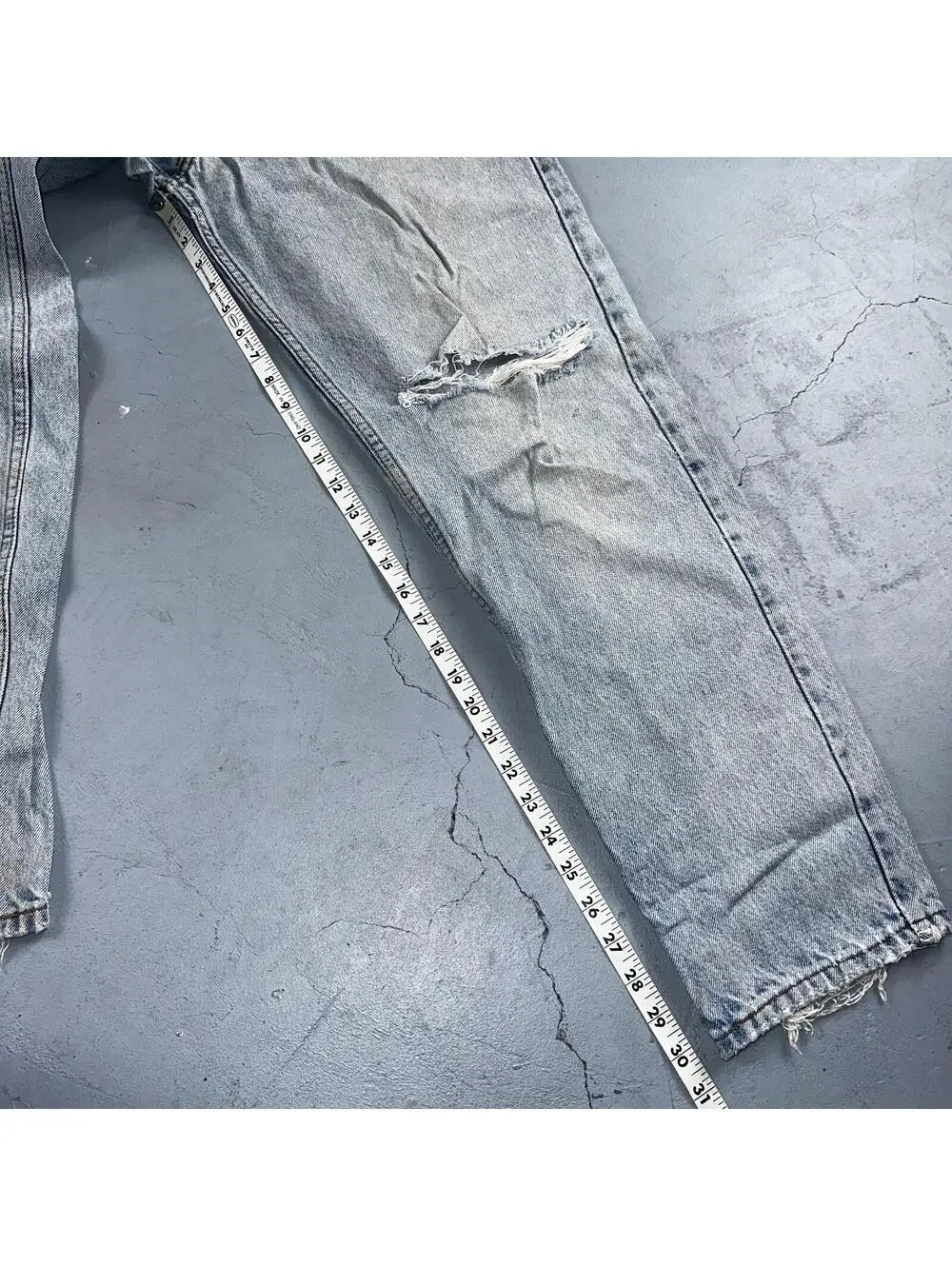 Levis 550 Vintage 90s USA Orange Tab Relaxed Blue Ligh Wash Jeans 36x32 Ac 33x30